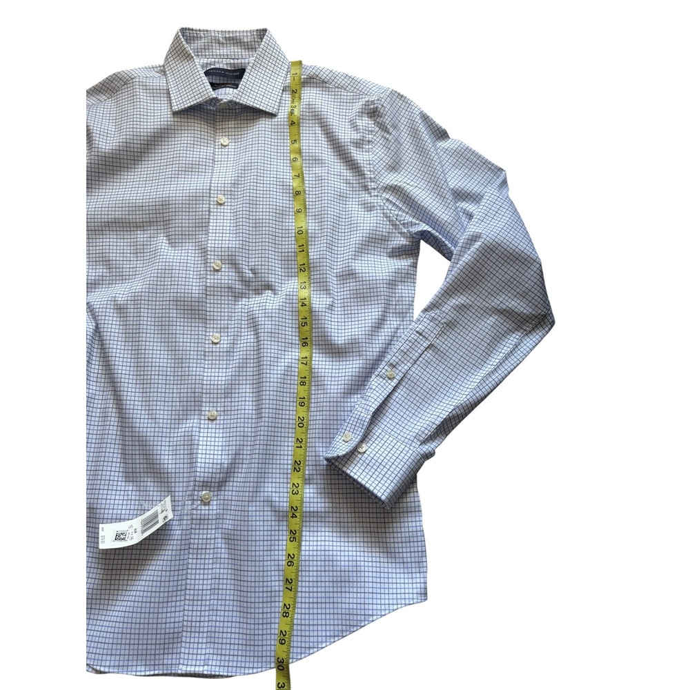 Tommy Hilfiger Men's Dress Shirt M 15.5 34/35 THFlex Collar Athletic Fit Stretch - Picture 5 of 8